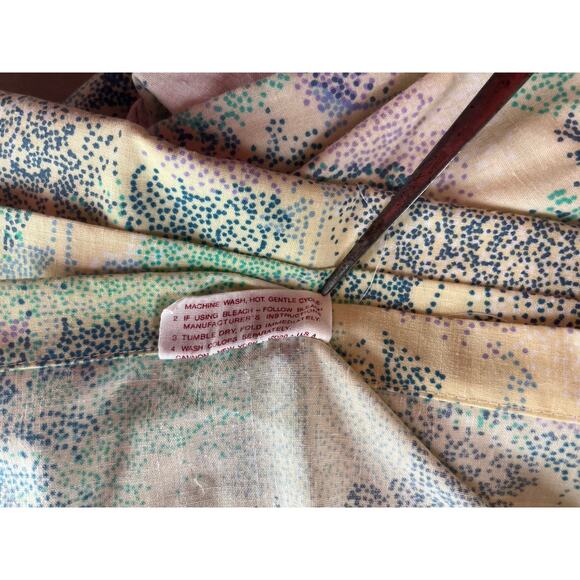 Cannon Monticello Enchanted Forest Full Double Bed Flat Fitted Sheets 1970s - Picture 8 of 9